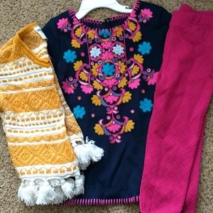 Oshkosh jeweltone tunic toddler outfit 3T